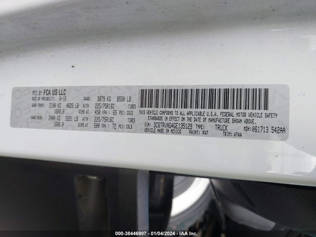 RAM Promaster 1500 Low Roof 2016 3C6TRVAG4GE135129 Image 9