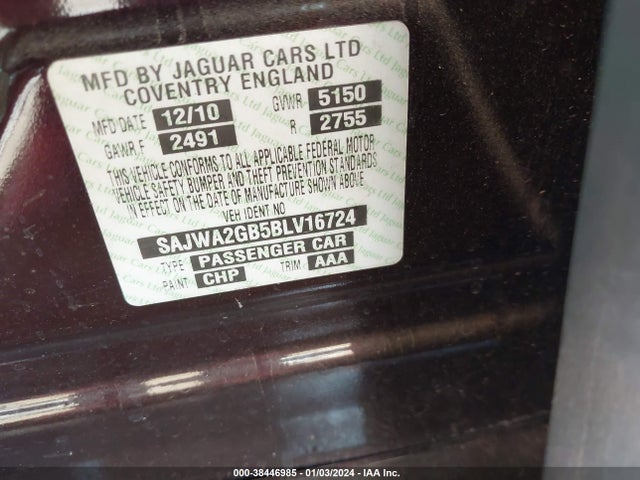 2011 JAGUAR XJ SAJWA2GB5BLV16724 Photo 8