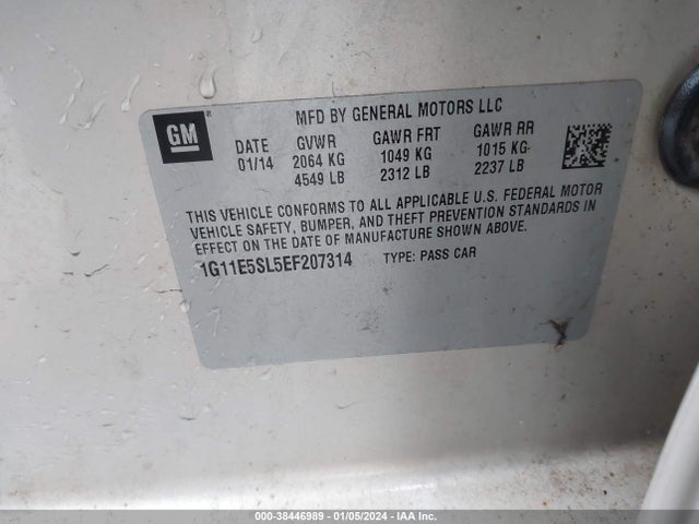 Chevrolet MALIBU 2LT 2014 1G11E5SL5EF207314 Image 9