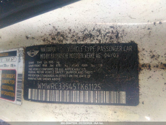 2005 MINI COOPER WMWRC33545TK61125 Photo 8