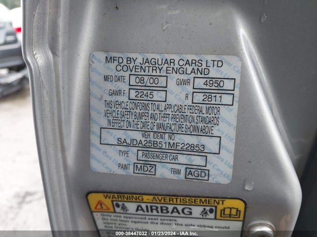 2001 JAGUAR XJ SAJDA25B51MF22853 Photo 8