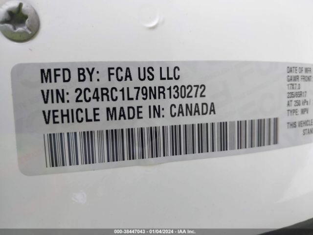 2C4RC1L79NR130272 Chrysler Pacifica Hybrid Touring L