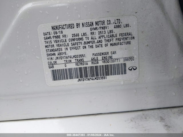 2020 INFINITI Q50 EDITION 30 VIN: JN1EV7AP4LM203551