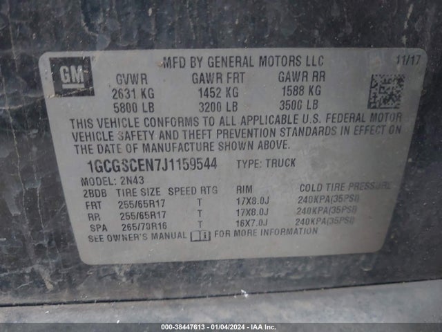 Chevrolet Colorado Lt 2018 1GCGSCEN7J1159544 Image 9