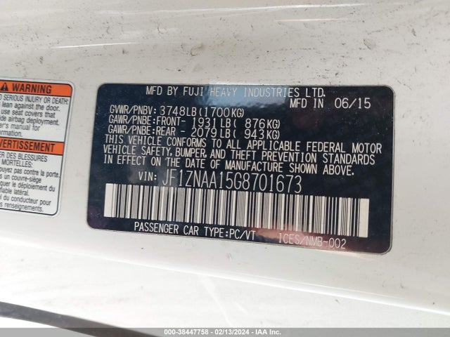 Scion FR-S 2016 JF1ZNAA15G8701673 Image 9