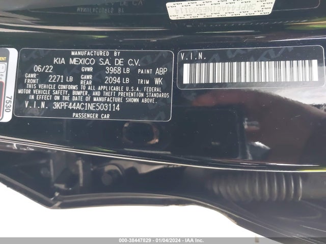 KIA FORTE GT 2022 3KPF44AC1NE503114 Image 9