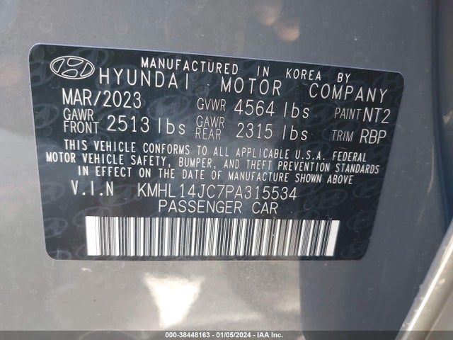 2023 HYUNDAI SONATA N LINE VIN: KMHL14JC7PA315534