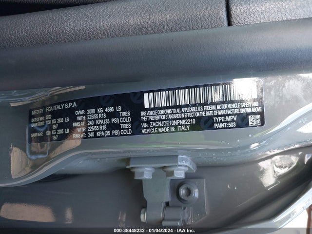 ZACNJDE10NPN82210 Jeep Renegade Altitude 4x4