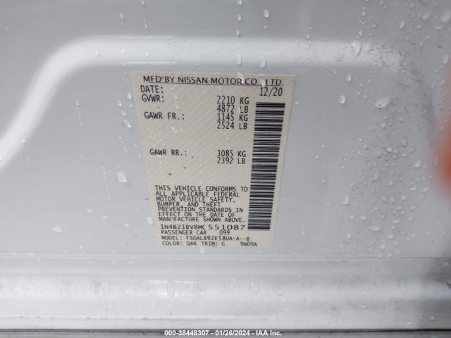Nissan Leaf S Plus 62 Kwh 2021 1N4BZ1BV8MC551087 Image 9