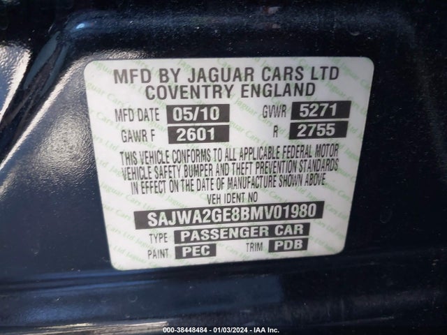 2011 JAGUAR XJ SAJWA2GE8BMV01980 Photo 8