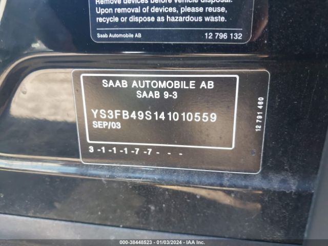 2004 SAAB 9-3 YS3FB49S141010559 Photo 8