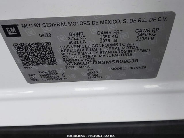 Chevrolet Blazer Fwd 2lt 2021 3GNKBCRS3MS508638 Image 9