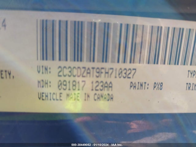 Dodge Challenger Sxt Or R/t 2015 2C3CDZAT9FH710327 Image 9