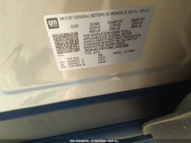 3GKALYEV1NL163186 GMC Terrain Awd At4