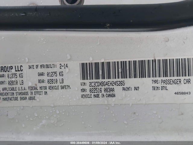 Dodge Charger Se 2014 2C3CDXBG4EH245265 Image 9
