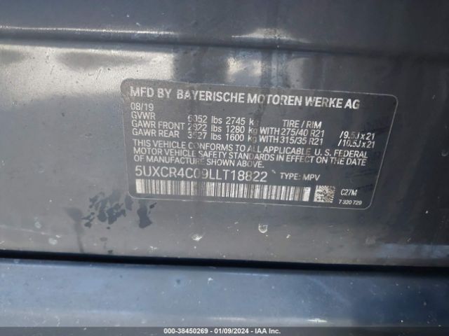 5UXCR4C09LLT18822 BMW X5 Sdrive40i