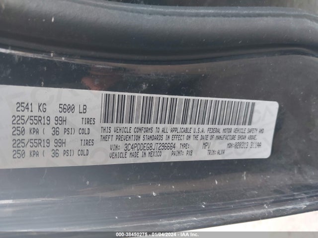 Dodge Journey Gt Awd 2018 3C4PDDEG8JT296664 Image 9
