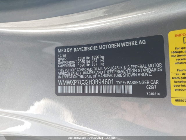 2017 MINI HARDTOP WMWXP7C32H3B94601 Photo 8