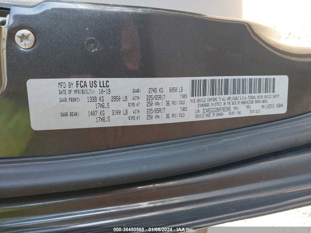 Dodge Grand Caravan Sxt 2019 2C4RDGCG9KR782305 Image 9
