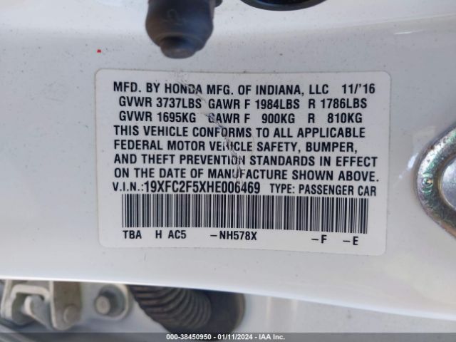 19XFC2F5XHE006469 Honda Civic Lx