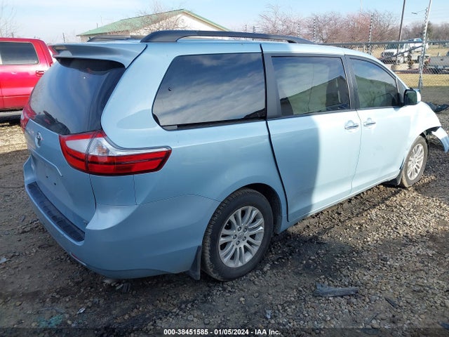 2016 TOYOTA SIENNA XLE 8 PASSENGER VIN: 5TDYK3DC5GS702809