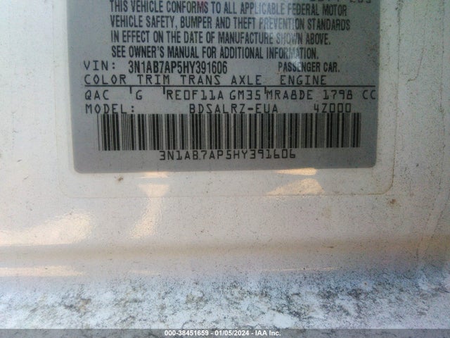 Nissan SENTRA SR 2017 3N1AB7AP5HY391606 Image 9