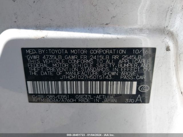 JTHCM1D27H5015143 Lexus IS 300