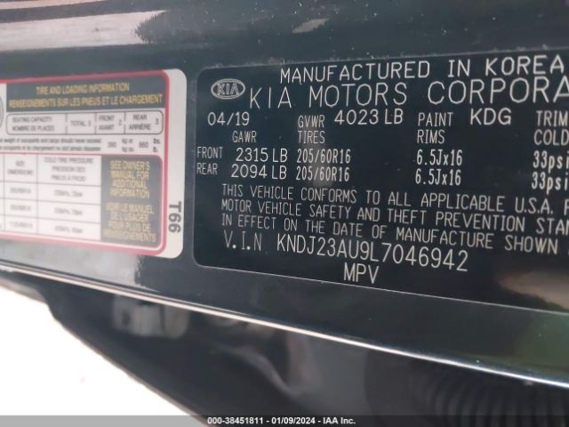 KNDJ23AU9L7046942 KIA SOUL S