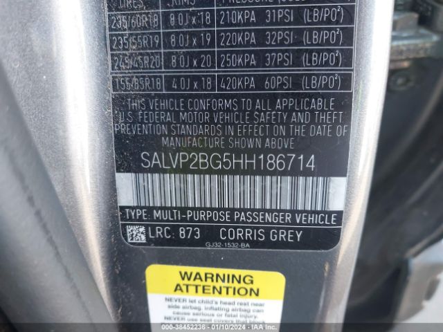 SALVP2BG5HH186714 Land Rover Range Rover Evoque Se/se Premium