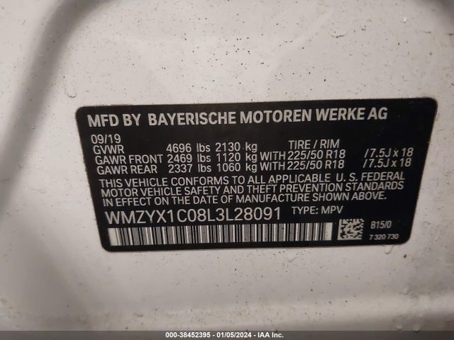 2020 MINI COUNTRYMAN WMZYX1C08L3L28091 Photo 8