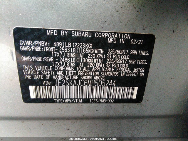 Subaru Forester Premium 2021 JF2SKAJC6MH505244 Image 9