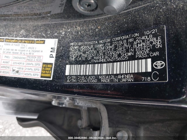 Toyota Corolla Xse 2022 JTNA4MBEXN3156525 Image 9