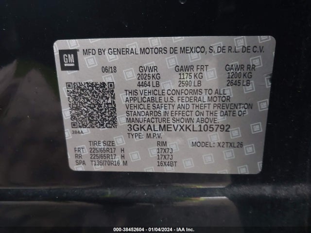 GMC Terrain Sle 2019 3GKALMEVXKL105792 Image 9