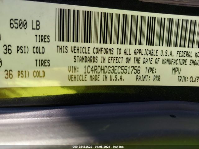 1C4RDHDG3EC551756 Dodge DURANGO LIMITED