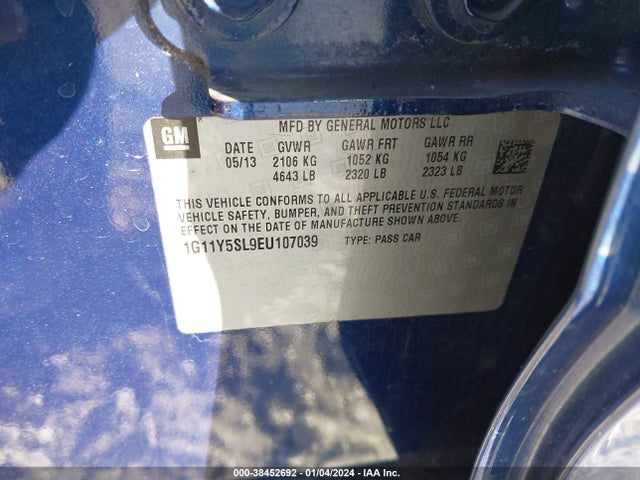 Chevrolet Impala 1ls 2014 1G11Y5SL9EU107039 Image 9