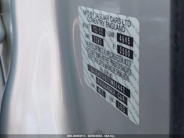 2003 JAGUAR S-TYPE SAJEA03V631M80443 Photo 8