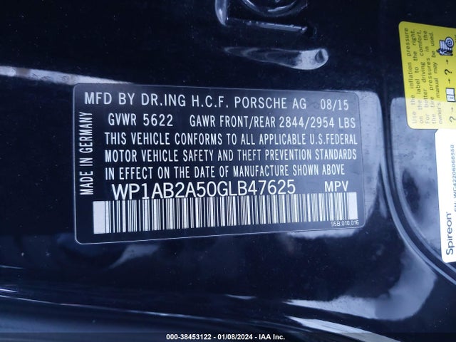 2016 PORSCHE MACAN WP1AB2A50GLB47625 Photo 8