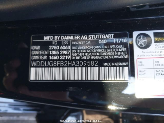 WDDUG8FB2HA309582 Mercedes-Benz S 550 4matic