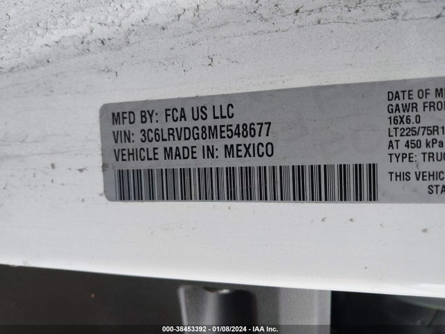 RAM Promaster 2500 2021 3C6LRVDG8ME548677 Image 9