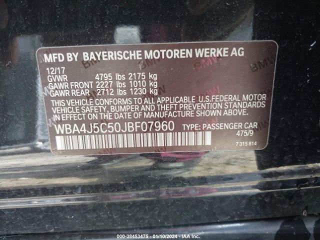 WBA4J5C50JBF07960 BMW 440i Gran Coupe