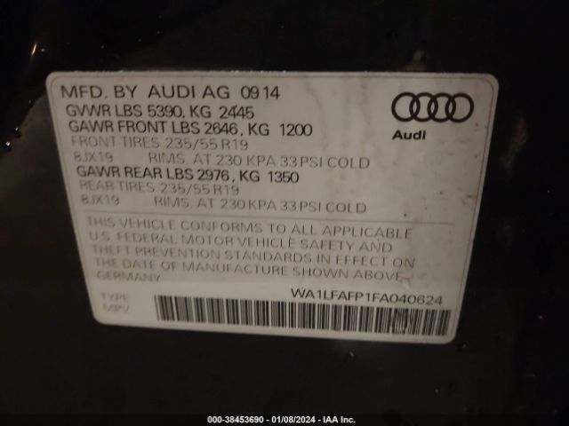 WA1LFAFP1FA040624 Audi Q5 2.0t Premium