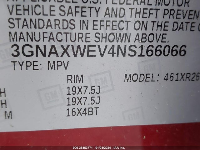 Chevrolet Equinox Awd Rs 2022 3GNAXWEV4NS166066 Image 9