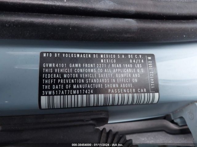 3VW517AT7EM817424 Volkswagen Beetle 1.8t
