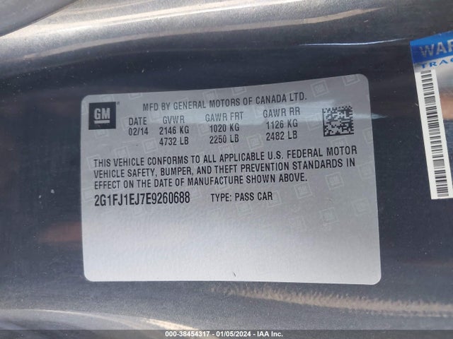 Chevrolet Camaro 1ss 2014 2G1FJ1EJ7E9260688 Image 9