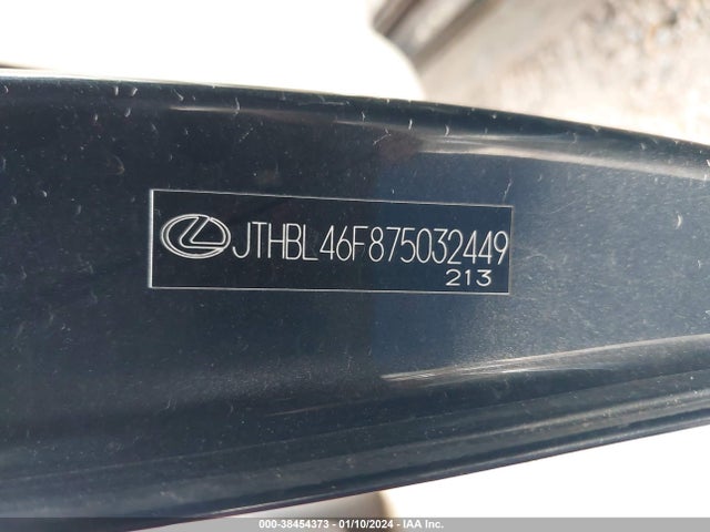 2007 LEXUS LS 460 VIN: JTHBL46F875032449