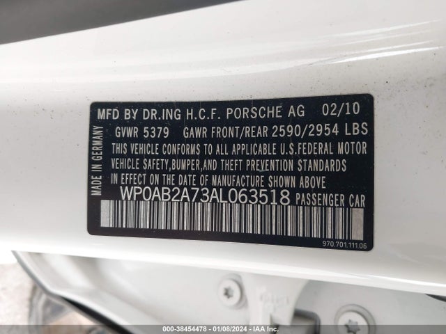 2010 PORSCHE PANAMERA WP0AB2A73AL063518 Photo 8