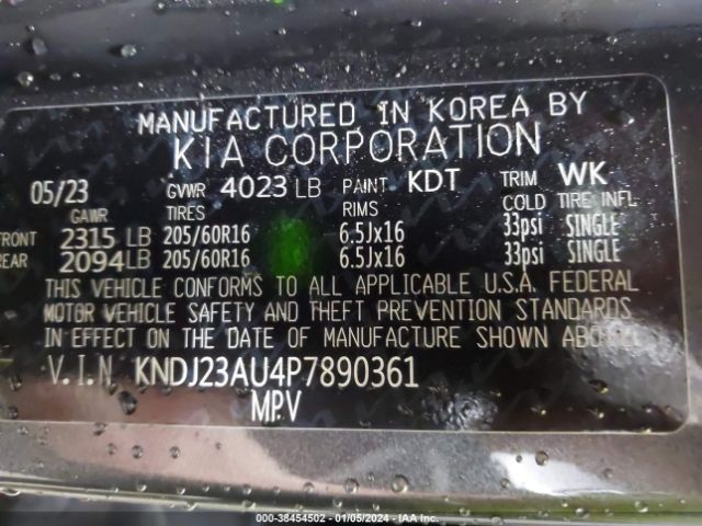 KNDJ23AU4P7890361 KIA SOUL LX