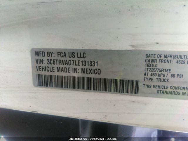 3C6TRVAG7LE131831 RAM Promaster 1500