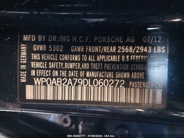 2013 PORSCHE PANAMERA WP0AB2A79DL060272 Photo 8