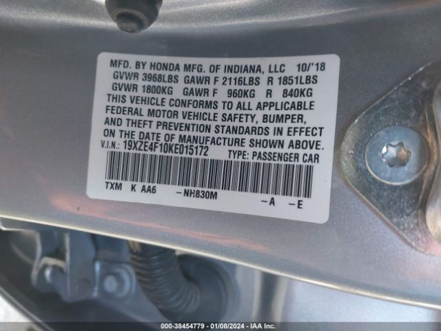 19XZE4F10KE015172 Honda Insight Lx